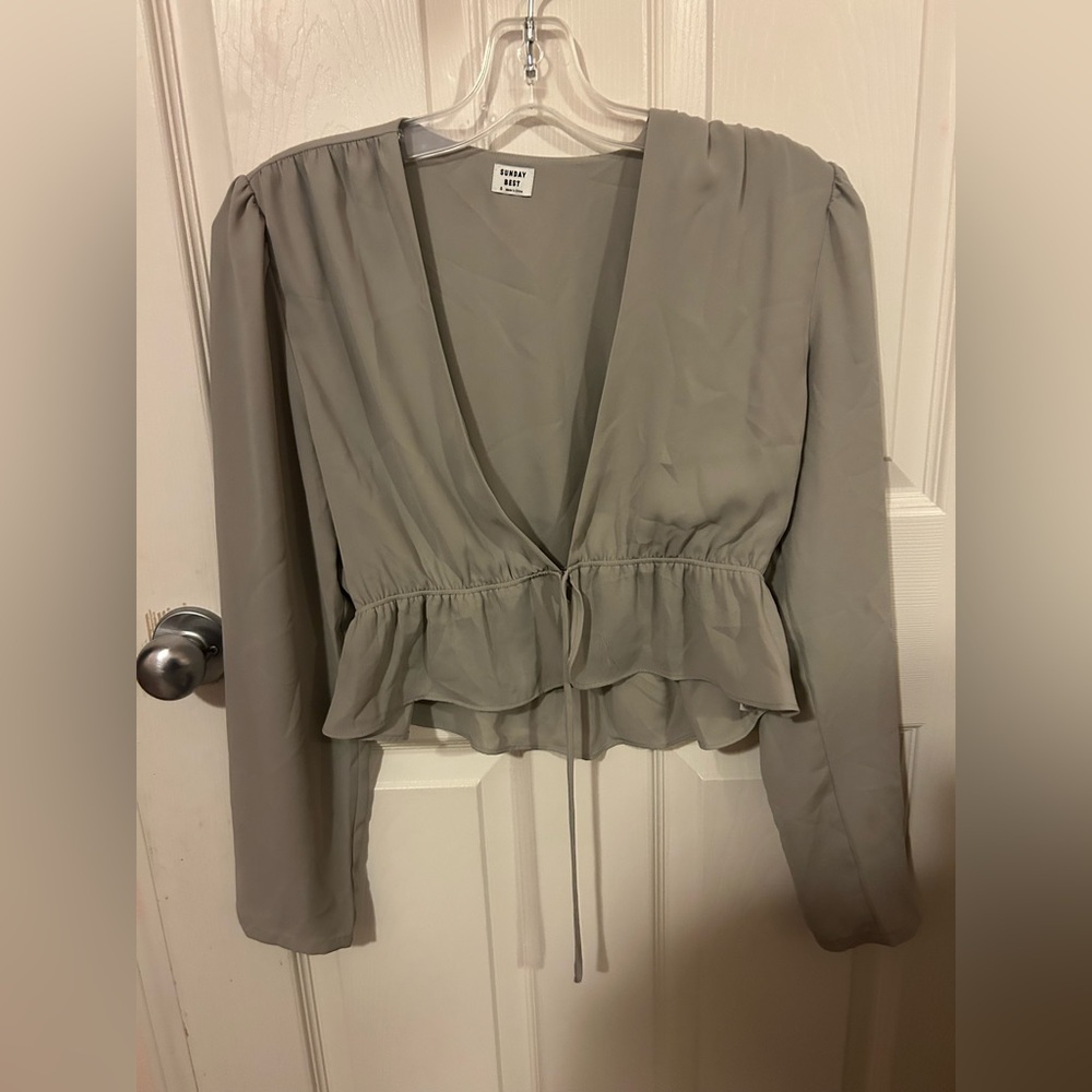 Sunday Best Grey Blouse